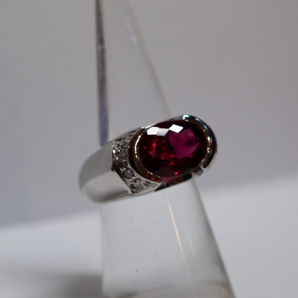 White Gold Ring with Tourmaline