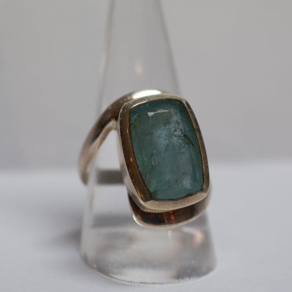 Silver and Aquamarine Ring - Image 2