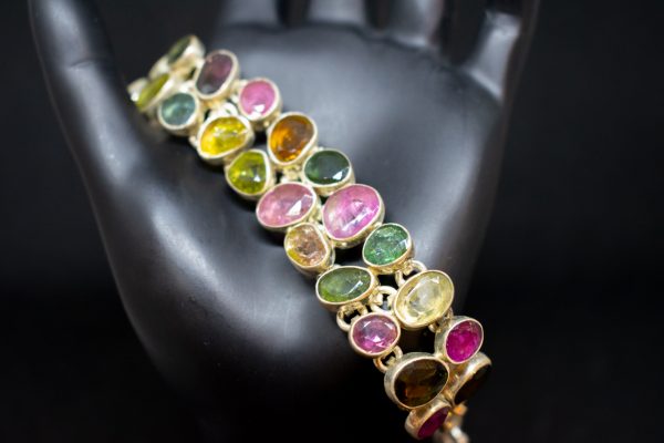Sterling Silver and Tourmaline Bracelet