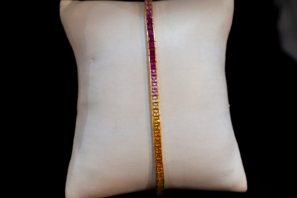 Pulsera de Oro con Zafiros Multicolor - Imagen 2