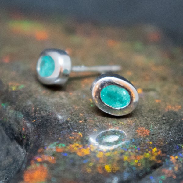 Tourmaline and White Gold Earrings - Image 2
